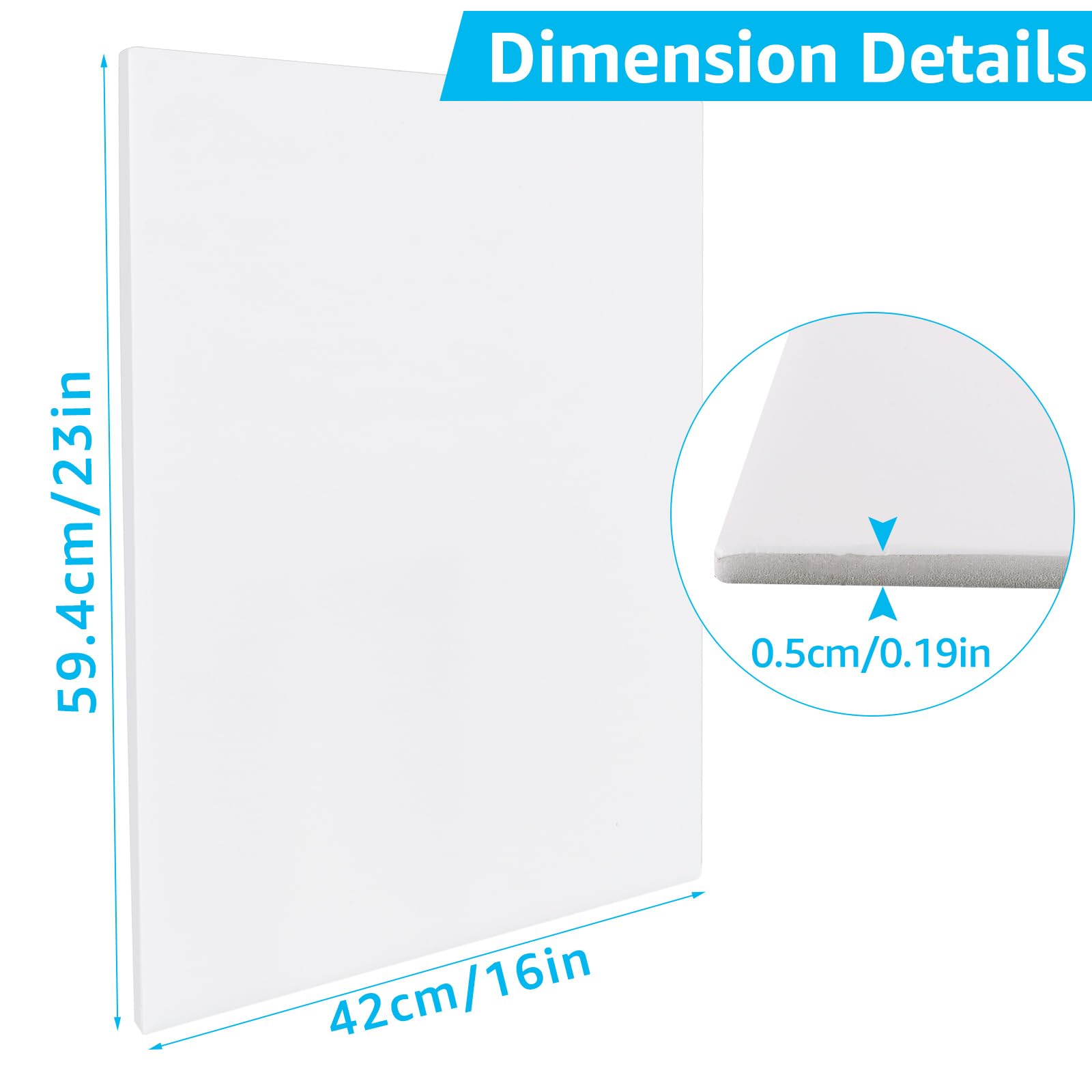 ASelected Foam Boards - 10 Pack A2 White Sheets, 5mm Thick Polystyrene for Crafts & Mounting 2