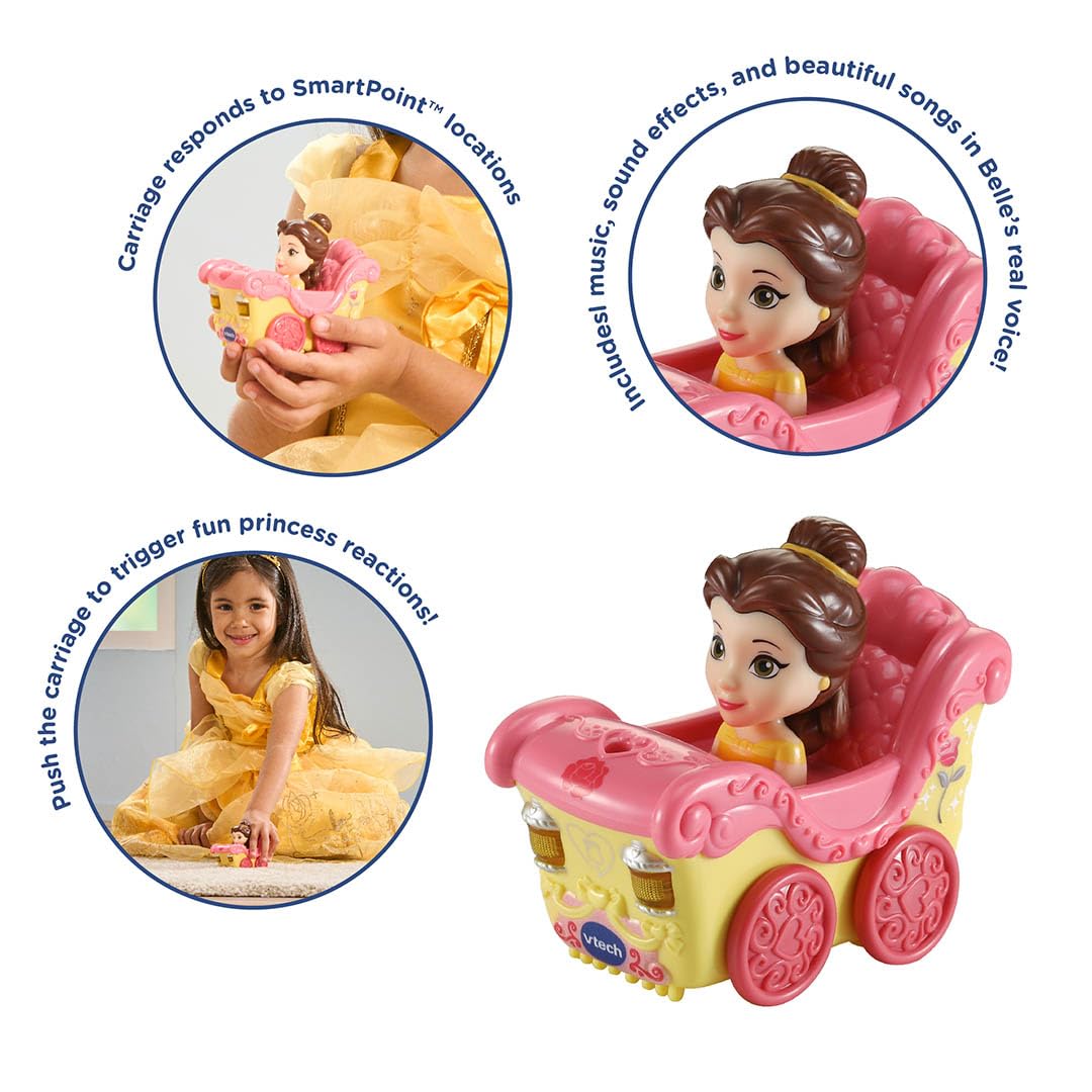 VTech Toot-Toot Drivers Belle's Enchanted Carriage - Interactive Musical Vehicle for Toddlers 7