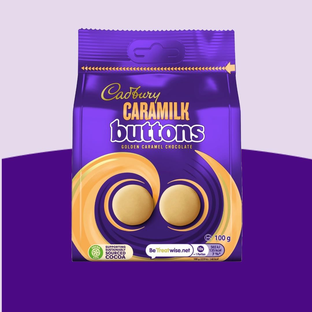 Cadbury Caramilk Golden Caramel Chocolate Buttons, Beutel zum Teilen, 100 g 3