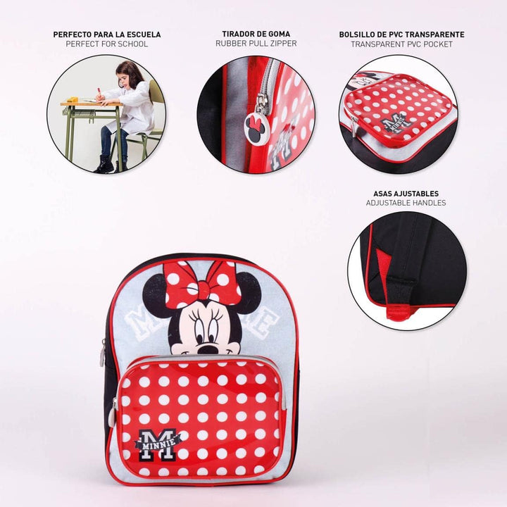 Cerdá Minnie Mouse Small Backpack for Kids - Official Disney License (2100004030)