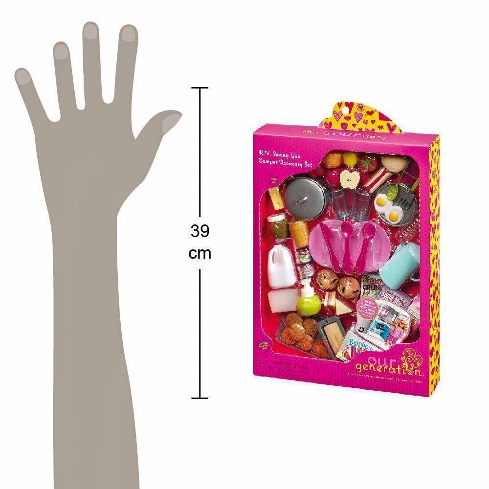 Our Generation RV Camper Accessory Set - 53-Piece Kitchen Playset for 18-Inch Dolls 6