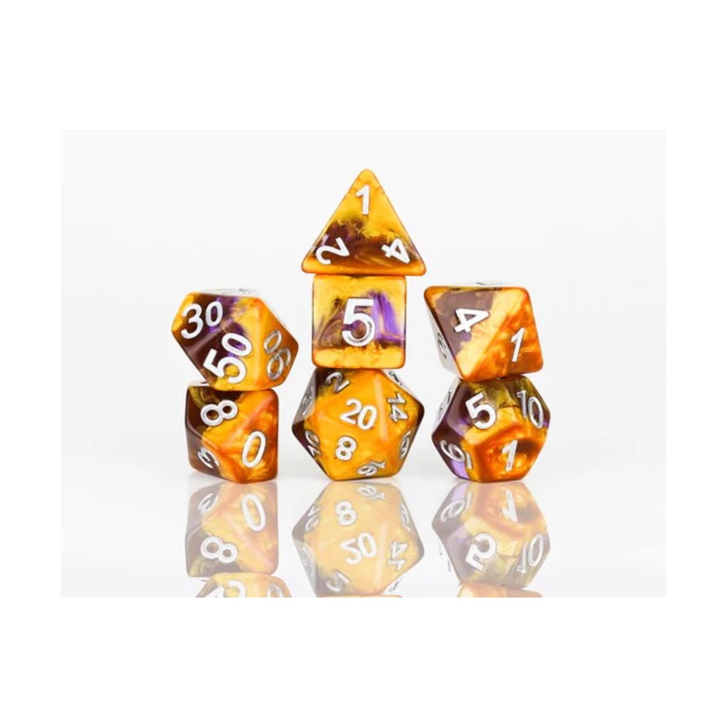 Sirius Dice Amethyst Geode Polyhedral Dice Set - 7 Pieces | Adult Target Audience | Min Age 144 Months