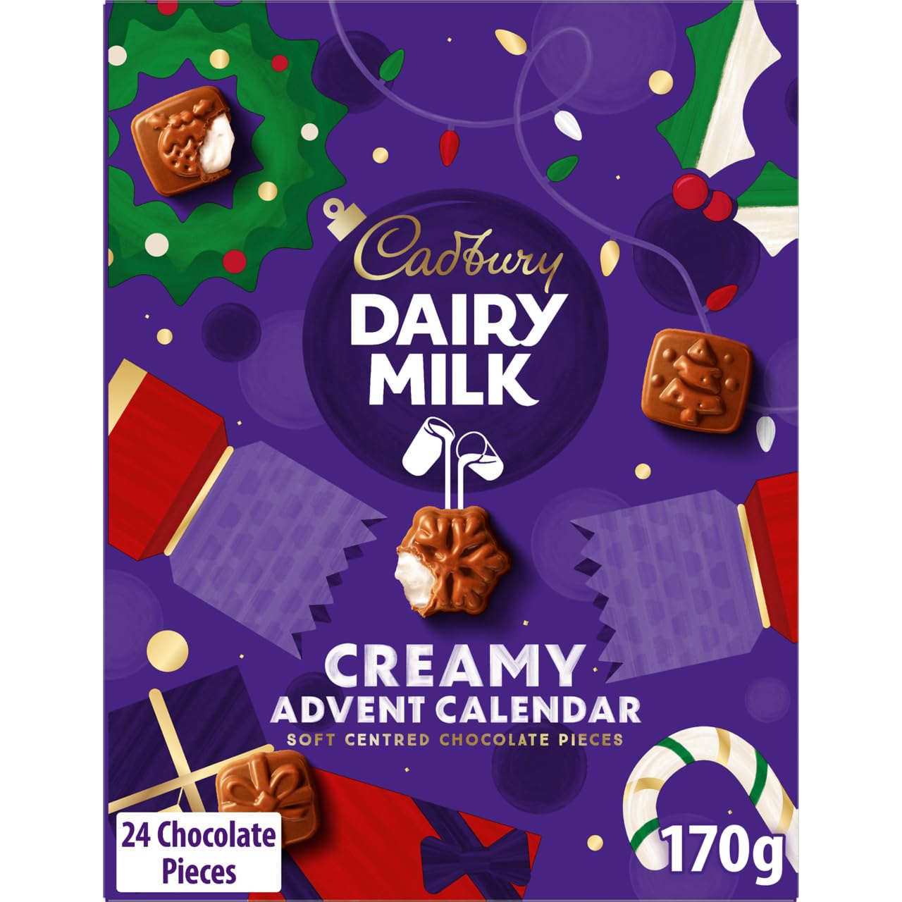 Cadbury Dairy Milk Advent Calendar - Soft Centred Chocolate Pieces 170g 1