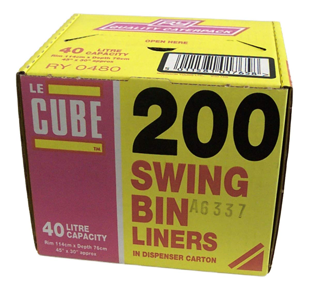 Le Cube - LE CUBE 480 Swing Bin Liner Dispenser 40L, Pack of 200 3