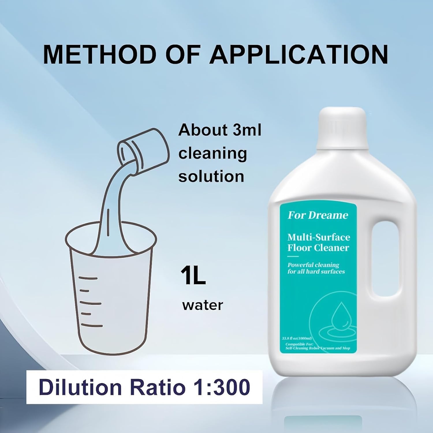 Dreame Cleaning Solution for Robot Vacuum L10s Ultra, L10s Ultra Gen 2, L10 Prime, L40 Ultra, X40 Ultra Complete, X50 Ultra 4