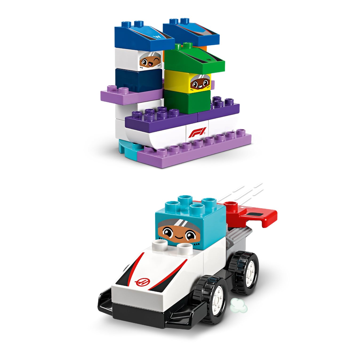 LEGO DUPLO Town F1 Team Race Cars & Drivers Building Toy - 2+ Year Olds 5
