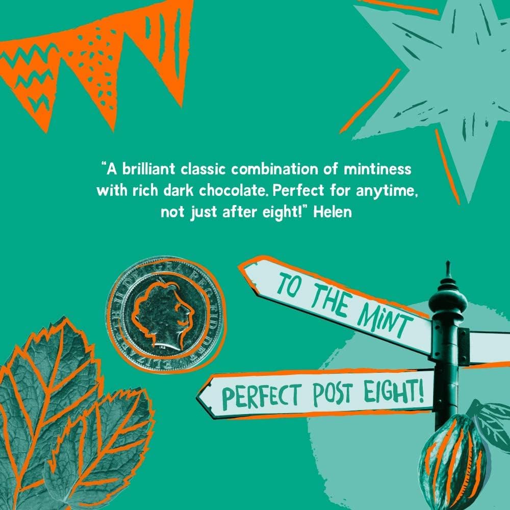 Montezuma - Royal Mint 74% Cocoa Dark Chocolate Bar, Organic Vegan Gluten-Free 90g 8