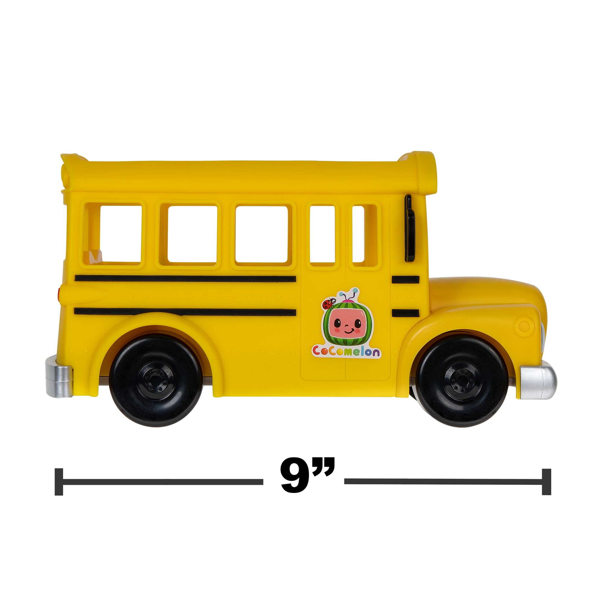 CoComelon Musical Yellow School Bus with JJ Figure - Interactive Vehicle Toy for Kids 4