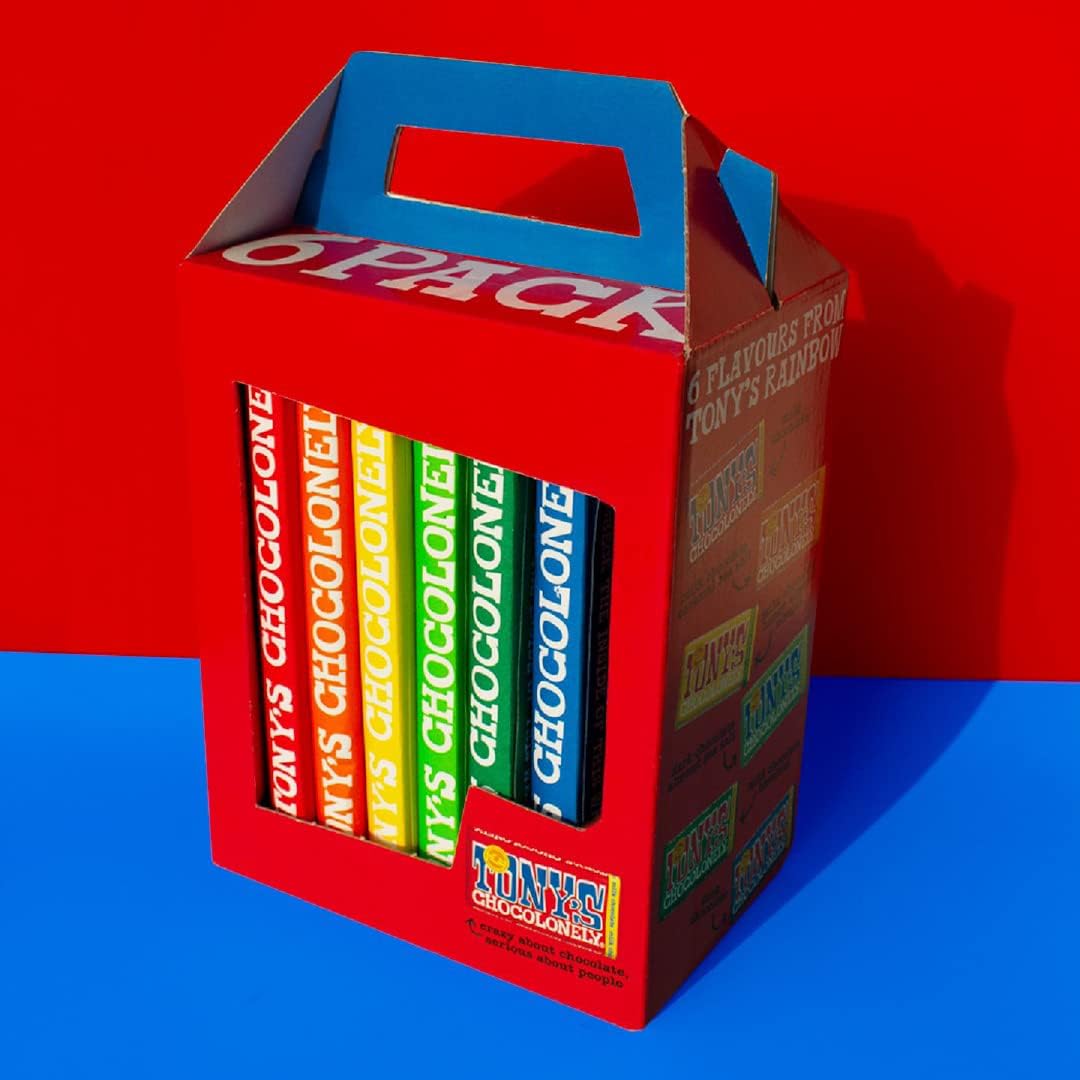 Tony's Chocolonely - Rainbowpack Classic Chocolate Variety Pack (6 x 180g) 4