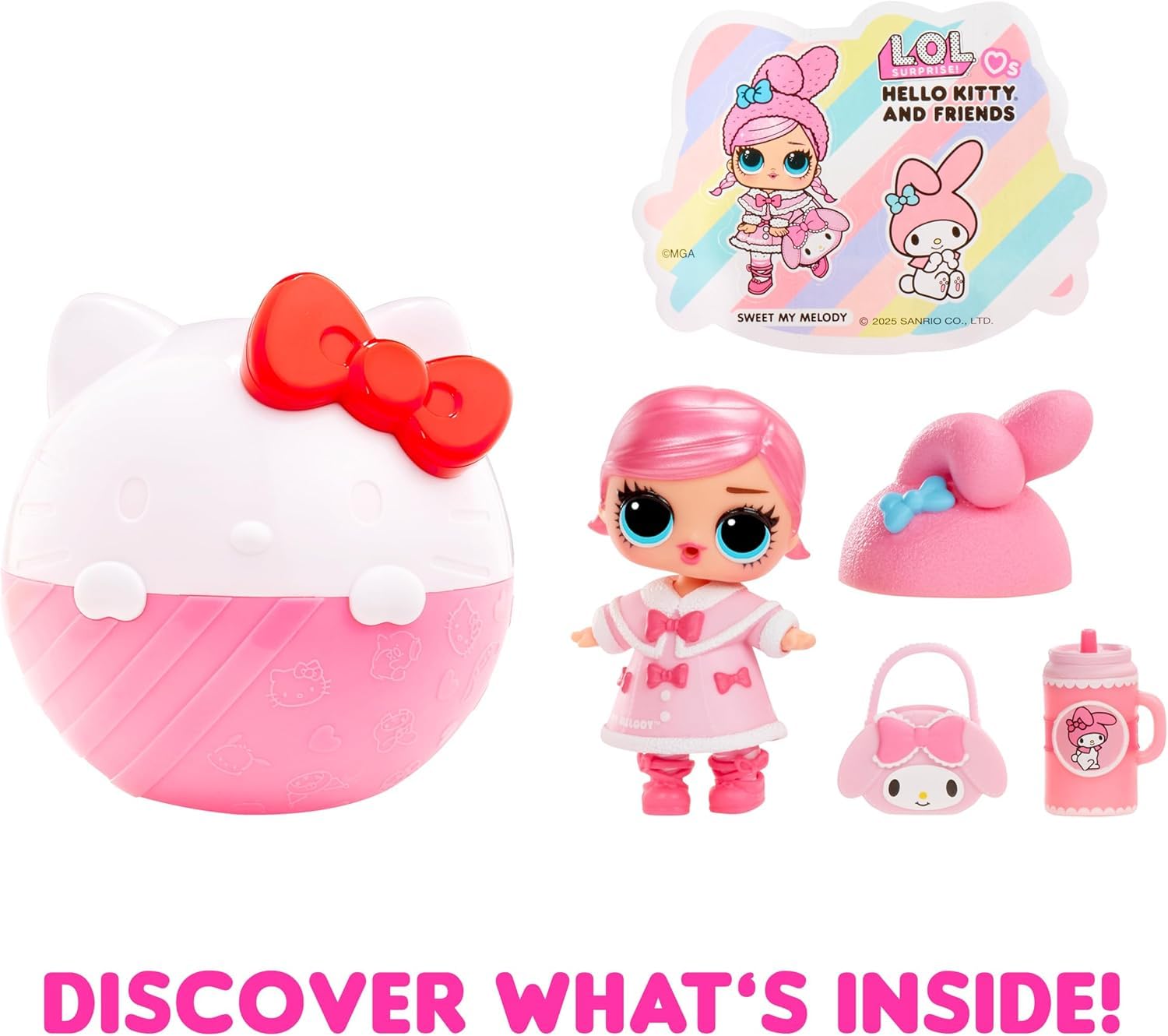 L.O.L. Surprise! Loves Hello Kitty and Friends Tots Doll - Limited Edition 4 Inch Figure | 7 Surprises 7