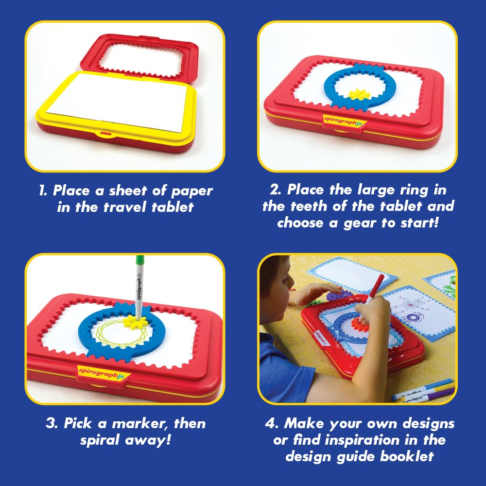 Spirograph Junior Design Set - Jumbo Gears & Washable Markers for Kids 3+ 11