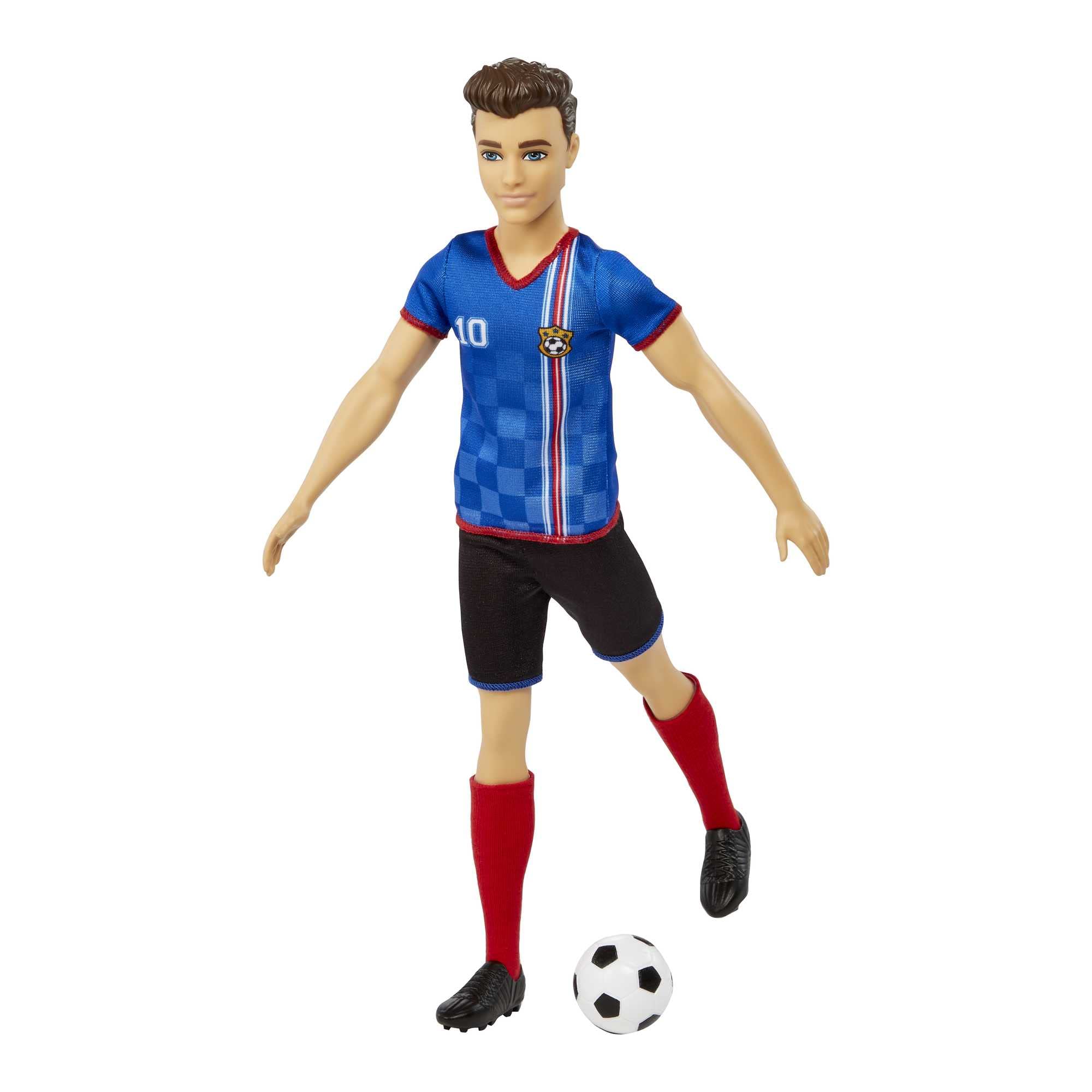 Barbie Ken Soccer Player Fashion Doll - #10 Uniform, Cleats & Ball, Ages 3+ 4