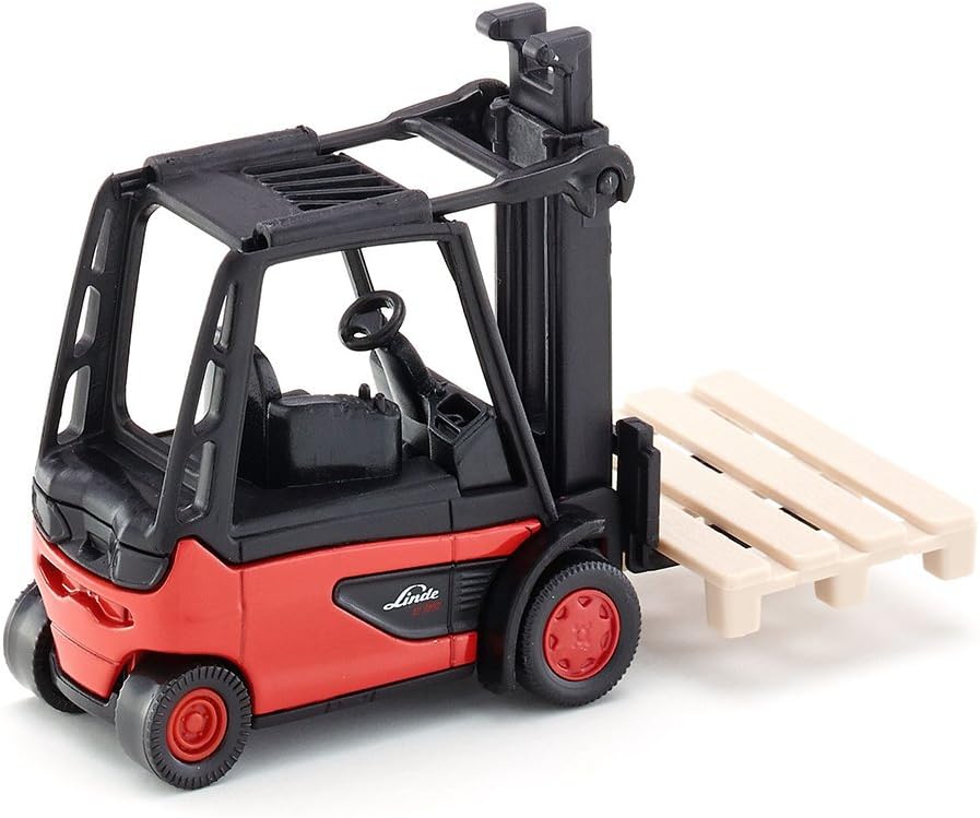 Siku 1311 Linde Forklift Truck - Movable Fork & Mast, Metal/Plastic, Red/Black 7