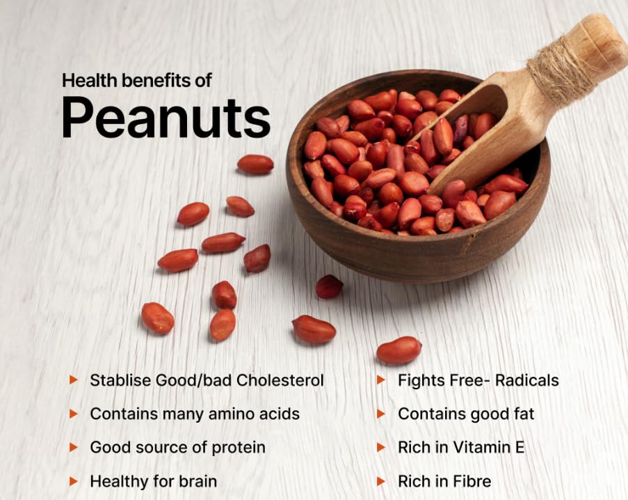 Puregro Red Peanuts 1.5kg - Red Skin Peanuts | Raw, High in Fiber & Protein 5