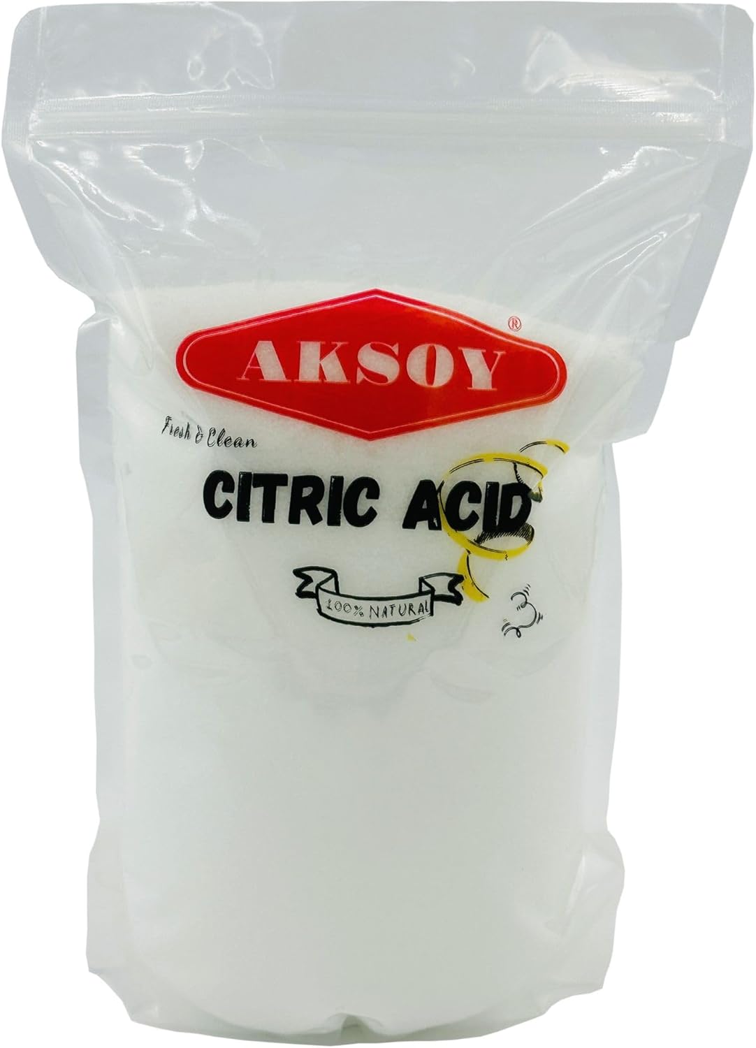AKSOY - Citric Acid Food Grade 1000g | Non-GMO, for Bath Bombs, Sour Drinks, Cleaning & Canning