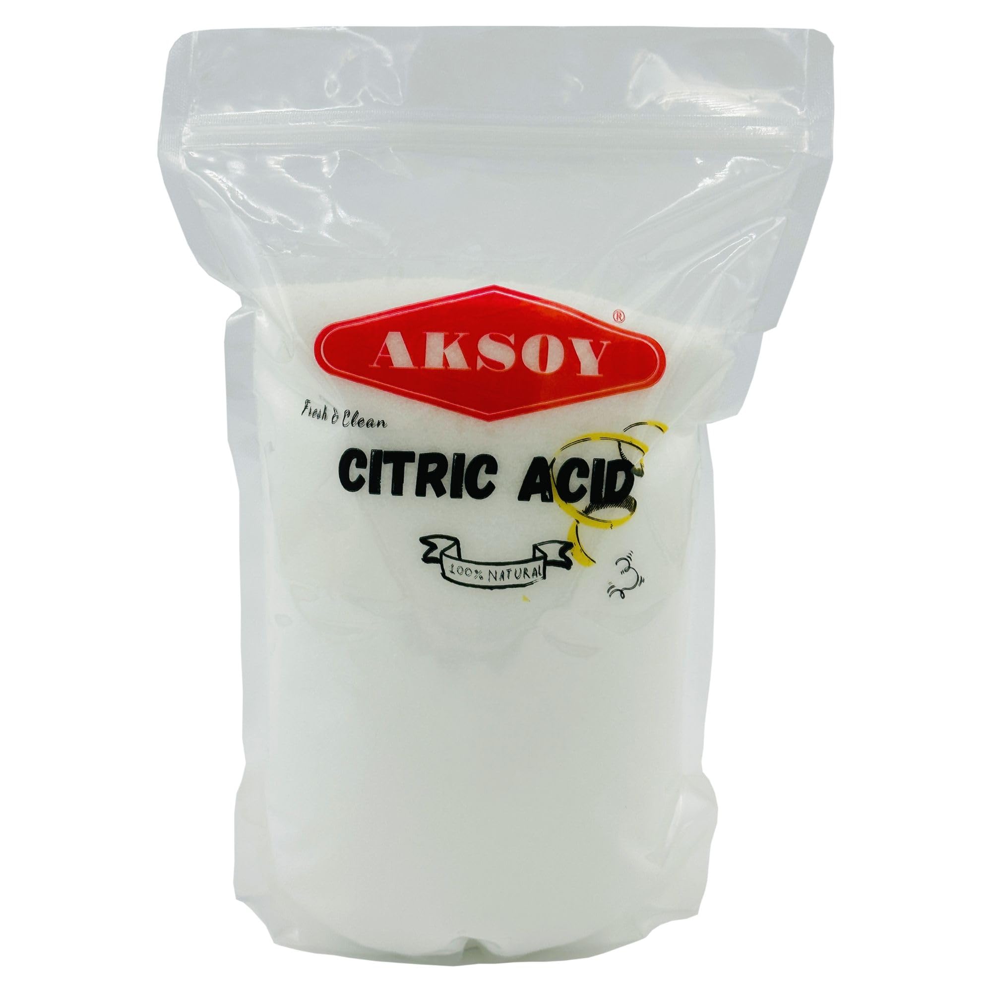 AKSOY Citric Acid Food Grade - 1000g Non-GMO Anhydrous Granule De-Scaler