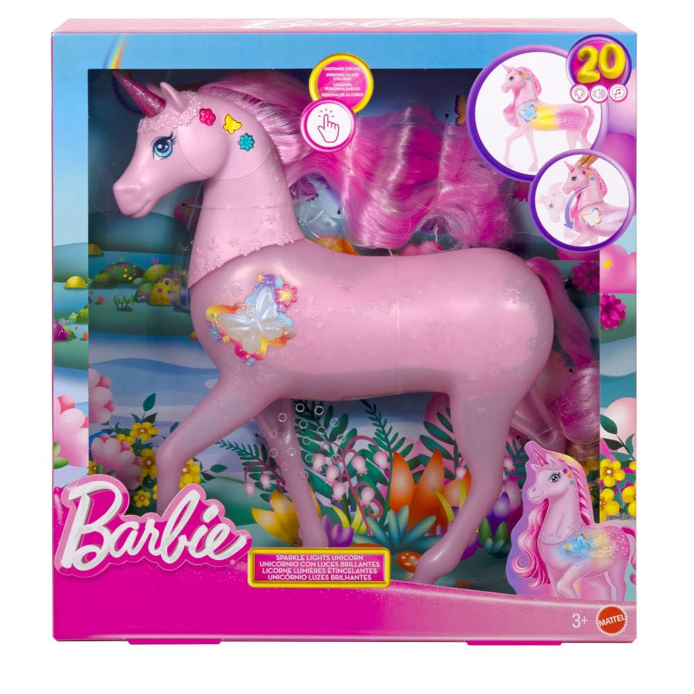 Barbie Sparkle Lights Spielzeug-Einhorn – Interaktives Licht- und Soundspiel für Kinder ab 3 Jahren 7