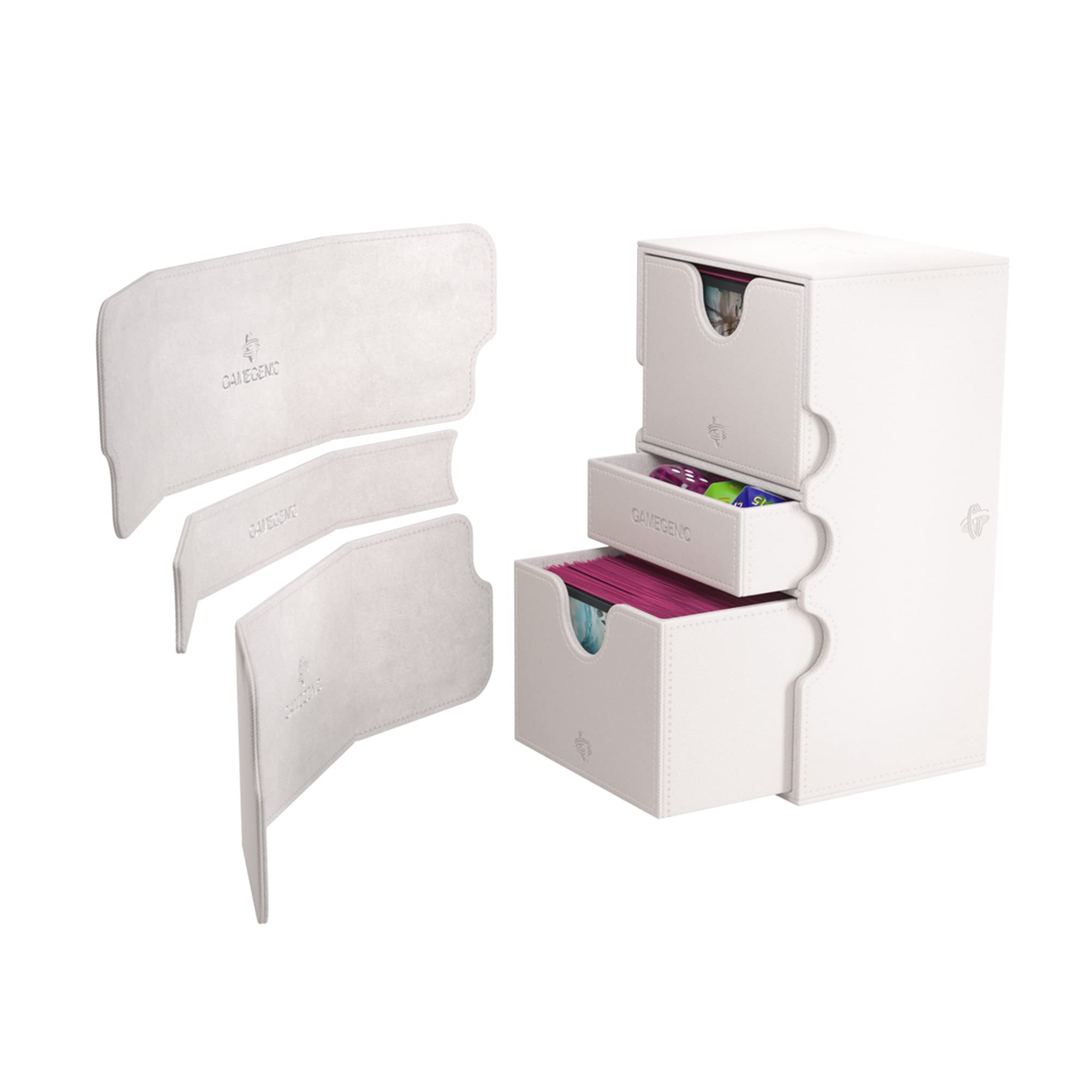 Gamegenic Stronghold 200+ XL Card Box - White | Holds 200+ Double-Sleeved Cards