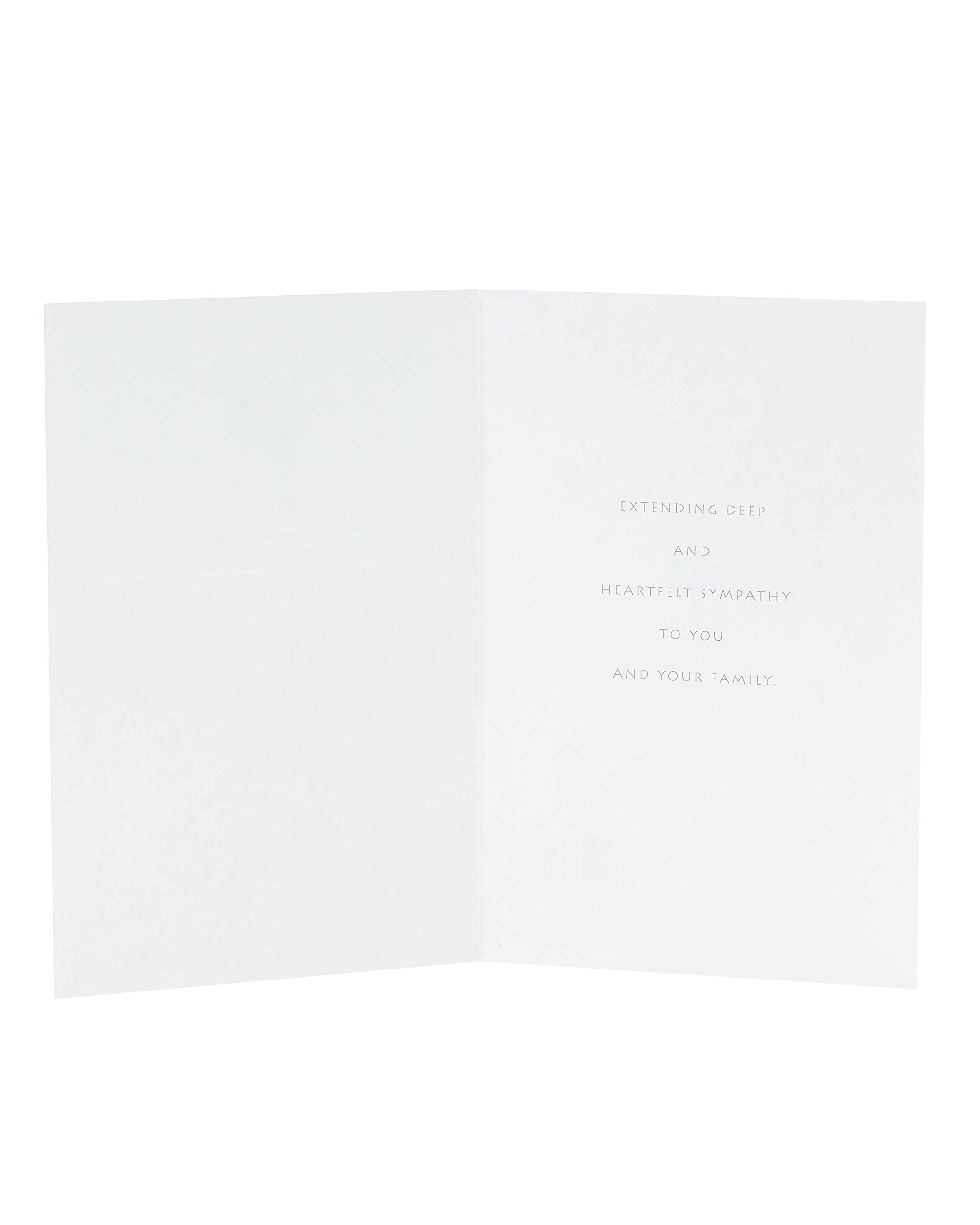 UK Greetings Sympathy Card - Classic Watercolour Flower Design | 127 x 190 mm