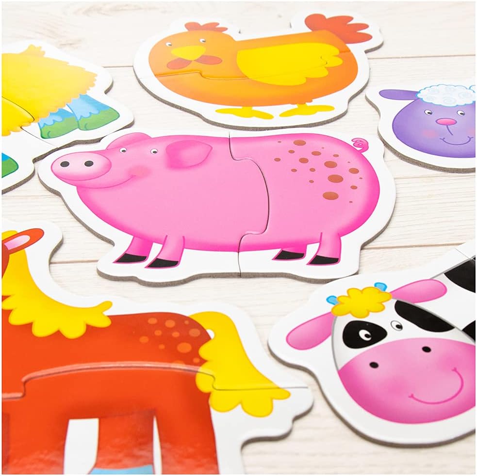 Galt Baby Puzzles - Farm Animal 2-Piece Jigsaw Set for Toddlers 18 Months+ 4