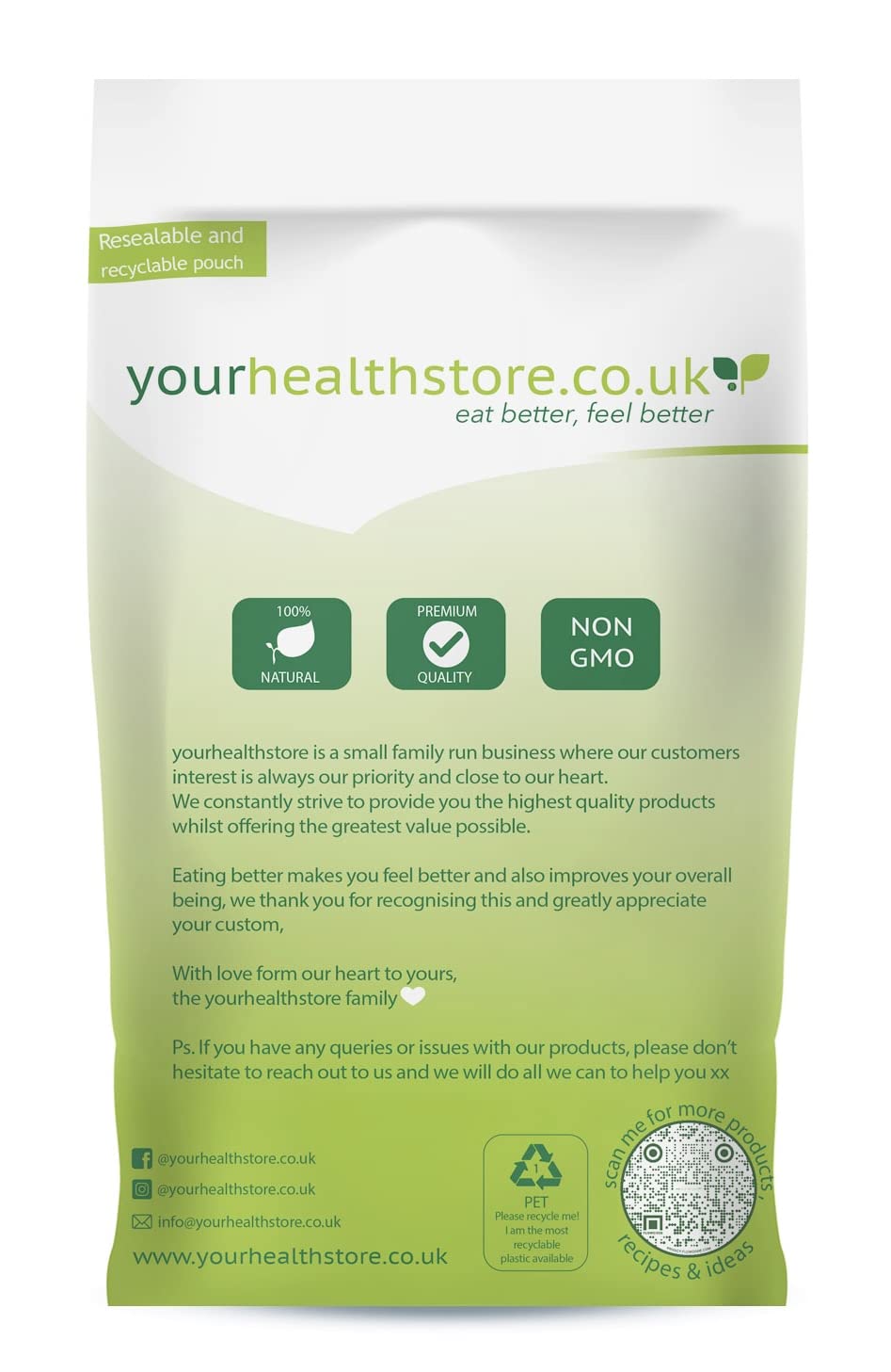 yourhealthstore - Unmodified Potato Starch 500g Gluten Free Non GMO