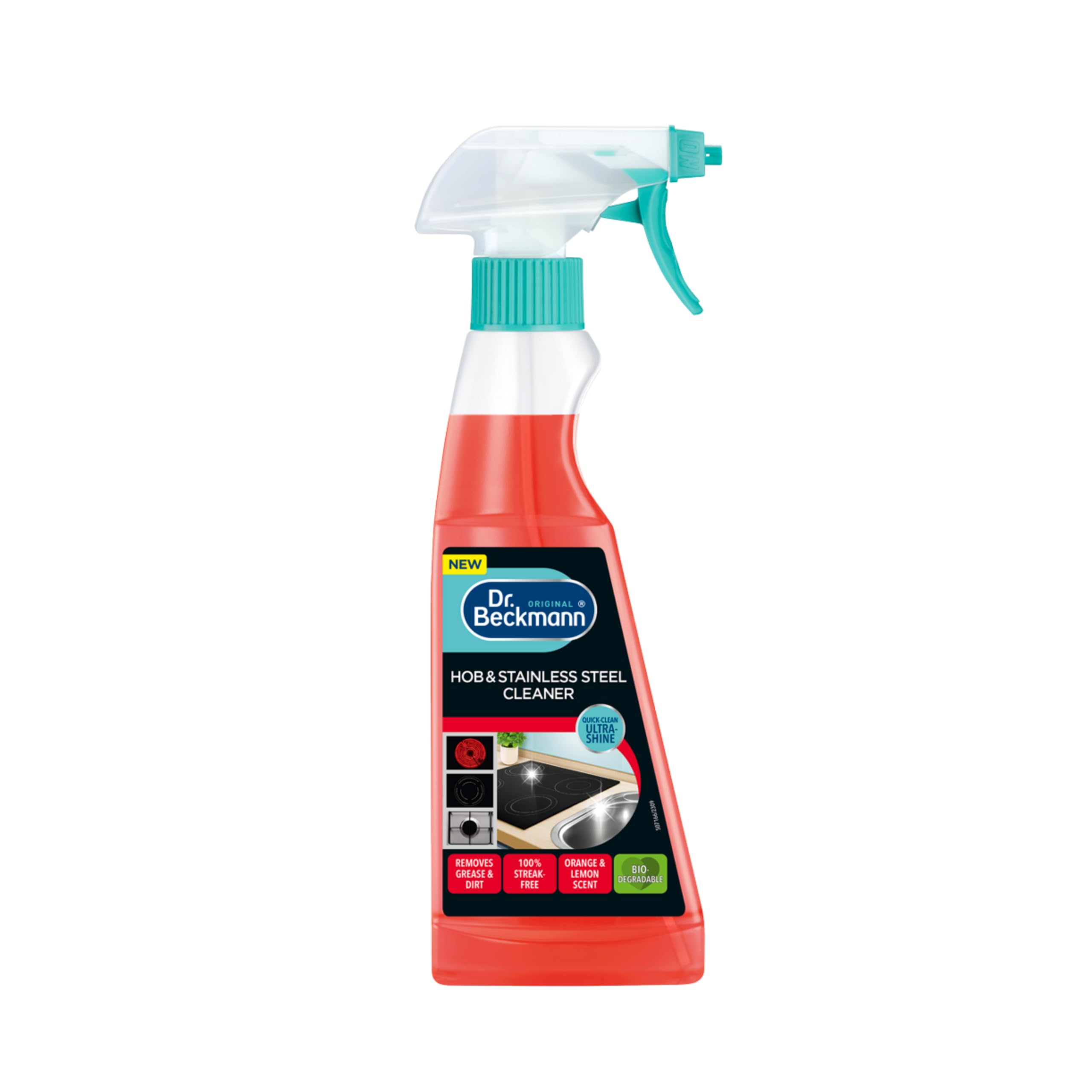 Dr. Beckmann Hob & Stainless Steel Cleaner - Streak-Free Shine for All Hobs | 250 ml