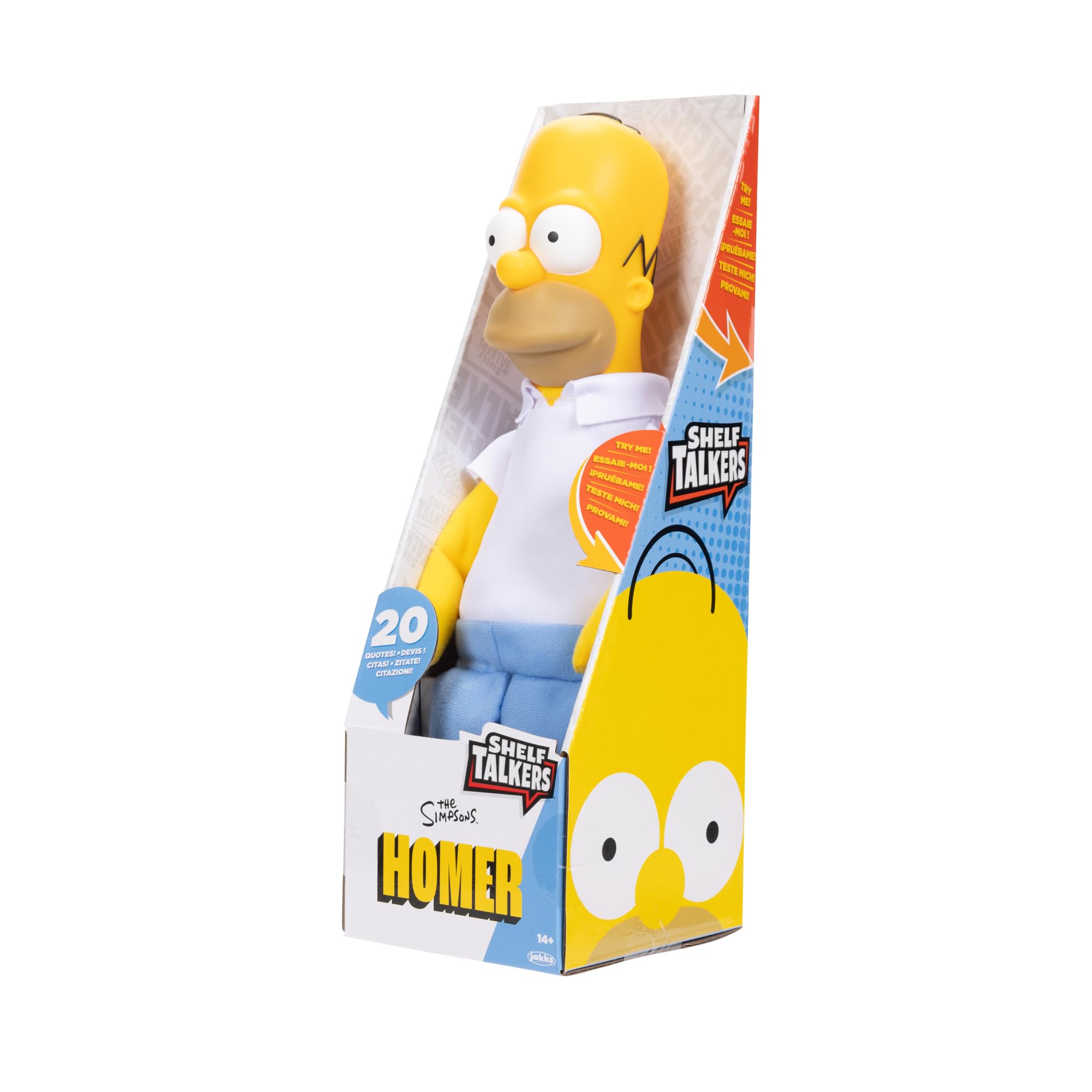 THE SIMPSONS Homer Simpson Shelf Talker - 30cm Plush with 20 Iconic Phrases 13