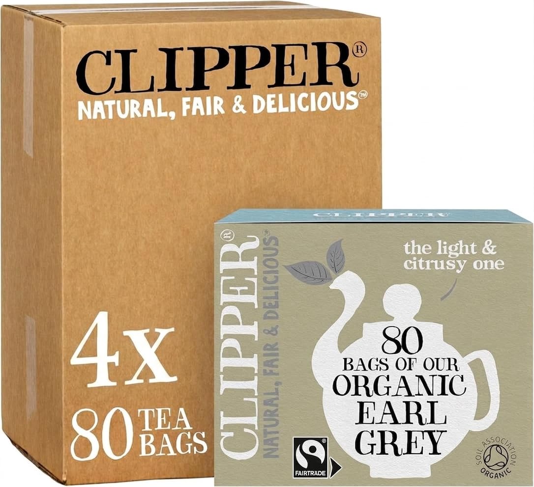 Clipper Organic Fairtrade Earl Grey Black Tea - 320 Teabags | Bergamot Flavour