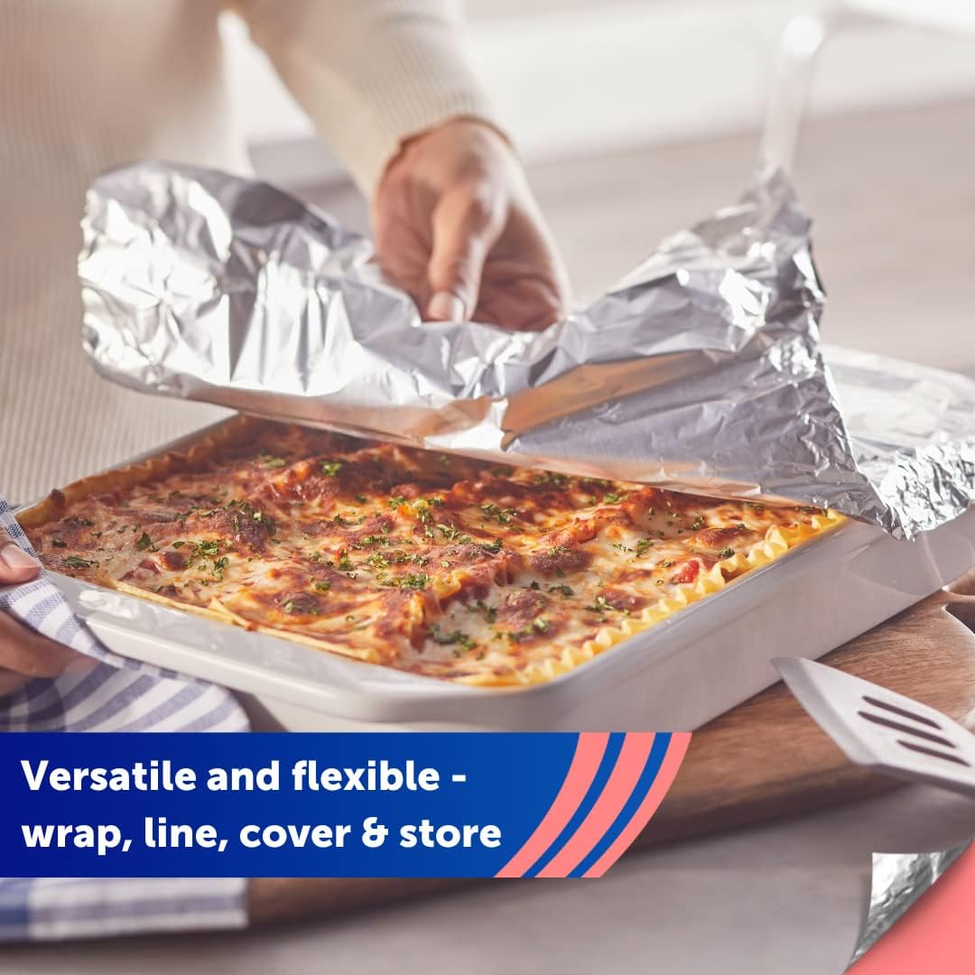 Reynolds Classic Kitchen Foil | 3 Rolls, 30.4cm x 9.14m | Aluminium Foil for Cooking, Baking, BBQ & Storage 4