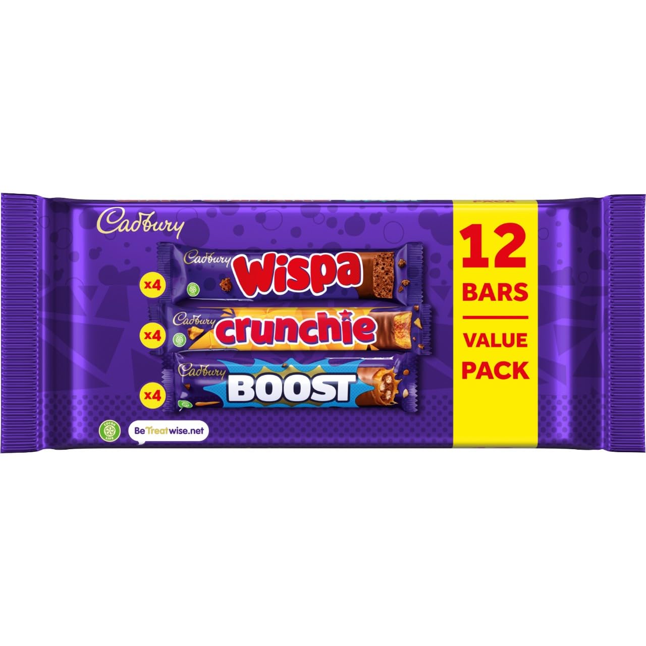 Cadbury Chocolate Bars Value Pack (12 Bars: Boost, Crunchie, Wispa) 5