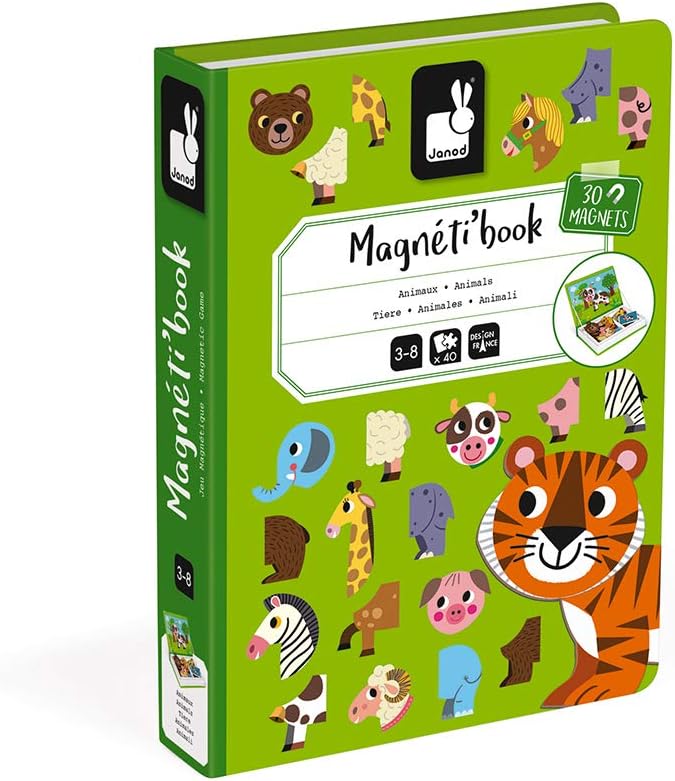 Janod Animals Magnetibook - Educational Magnetic Puzzle Playset 8