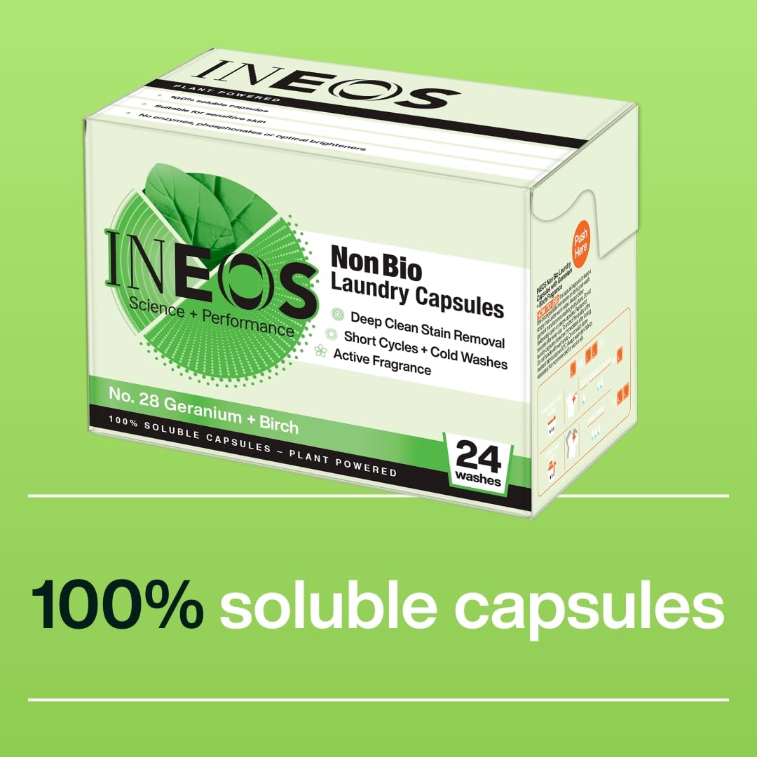 INEOS - Geranium + Birch Non-Bio Laundry Capsules (24 Washes) 5