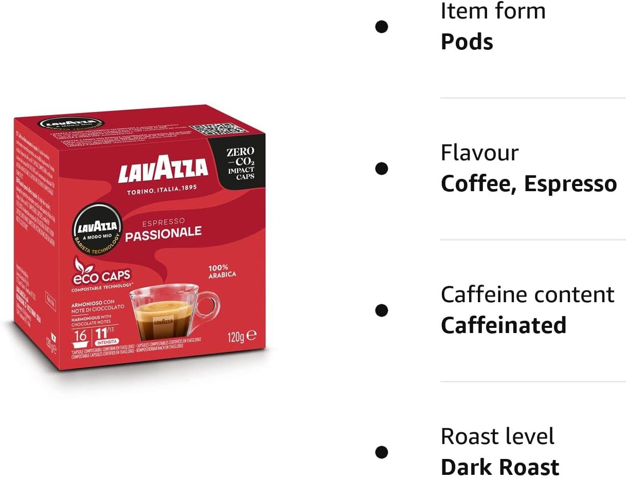 Lavazza A Modo Mio Espresso Passionale - 100% Arabica Coffee Capsules for Nespresso Original Machines 4