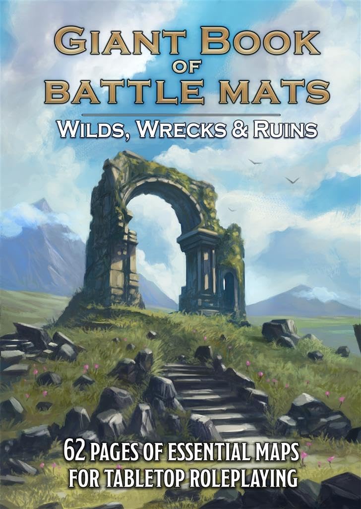 Loke BattleMats Giant Book of Battle Mats Wilds, Wrecks & Ruins Game Accessory