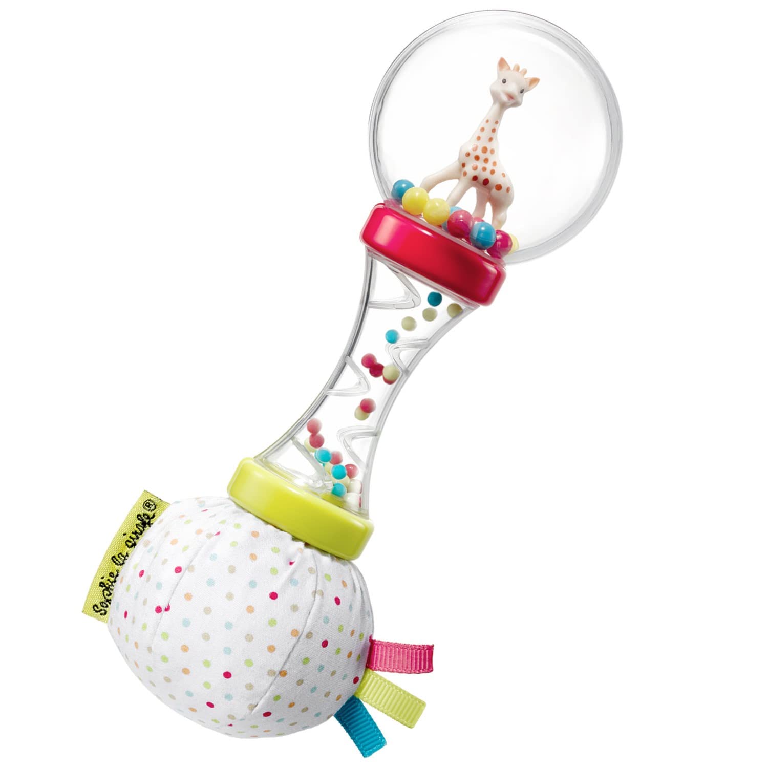 Sophie la girafe Soft Maracas Textured Rattle Toy - Easy Grip, Sensory Stimulation | 3 Months+
