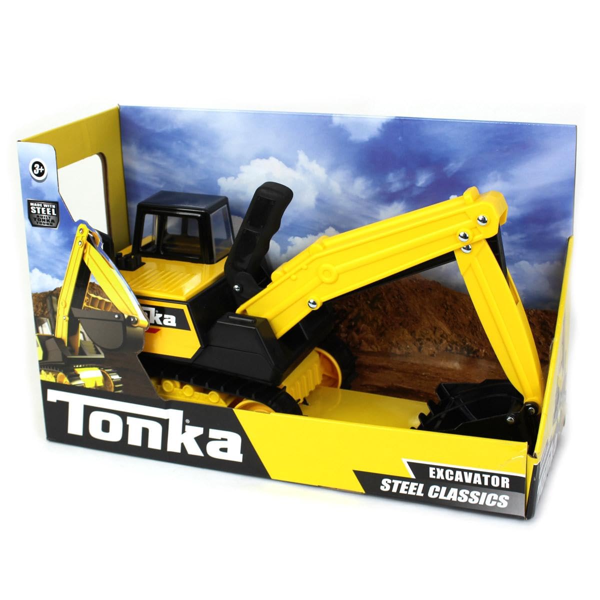 Tonka Steel Classics Mighty Excavator - Diecast Construction Vehicle for Kids 3+ 5