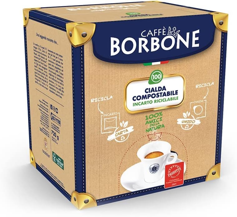 Caffè Borbone Gold Blend Compostable Coffee Pods - 100 Pack, ESE 44mm 5