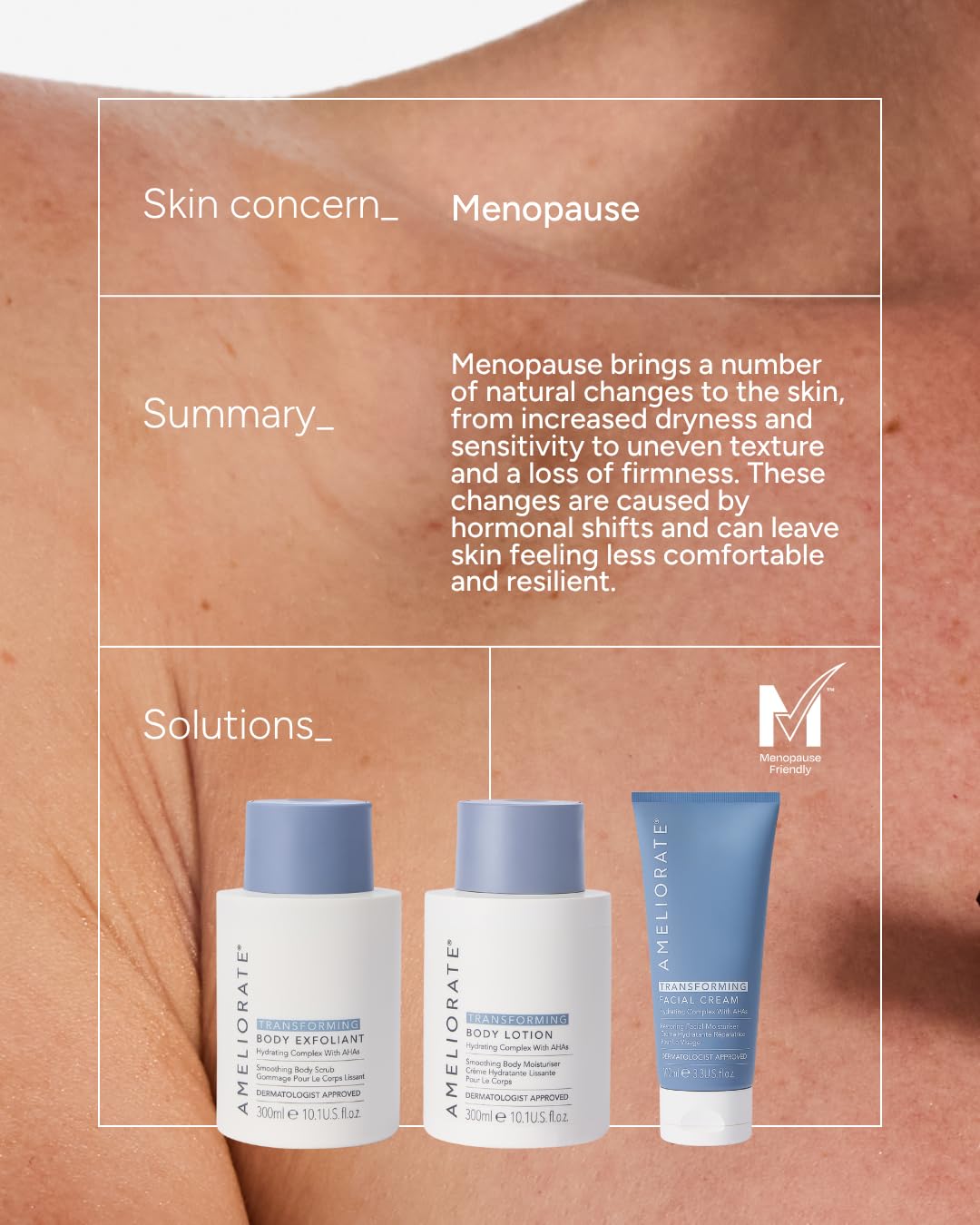AMELIORATE Transforming Fragrance Free Body Lotion - 500ml | Keratosis Pilaris & Bumpy Skin | Hydrating 10