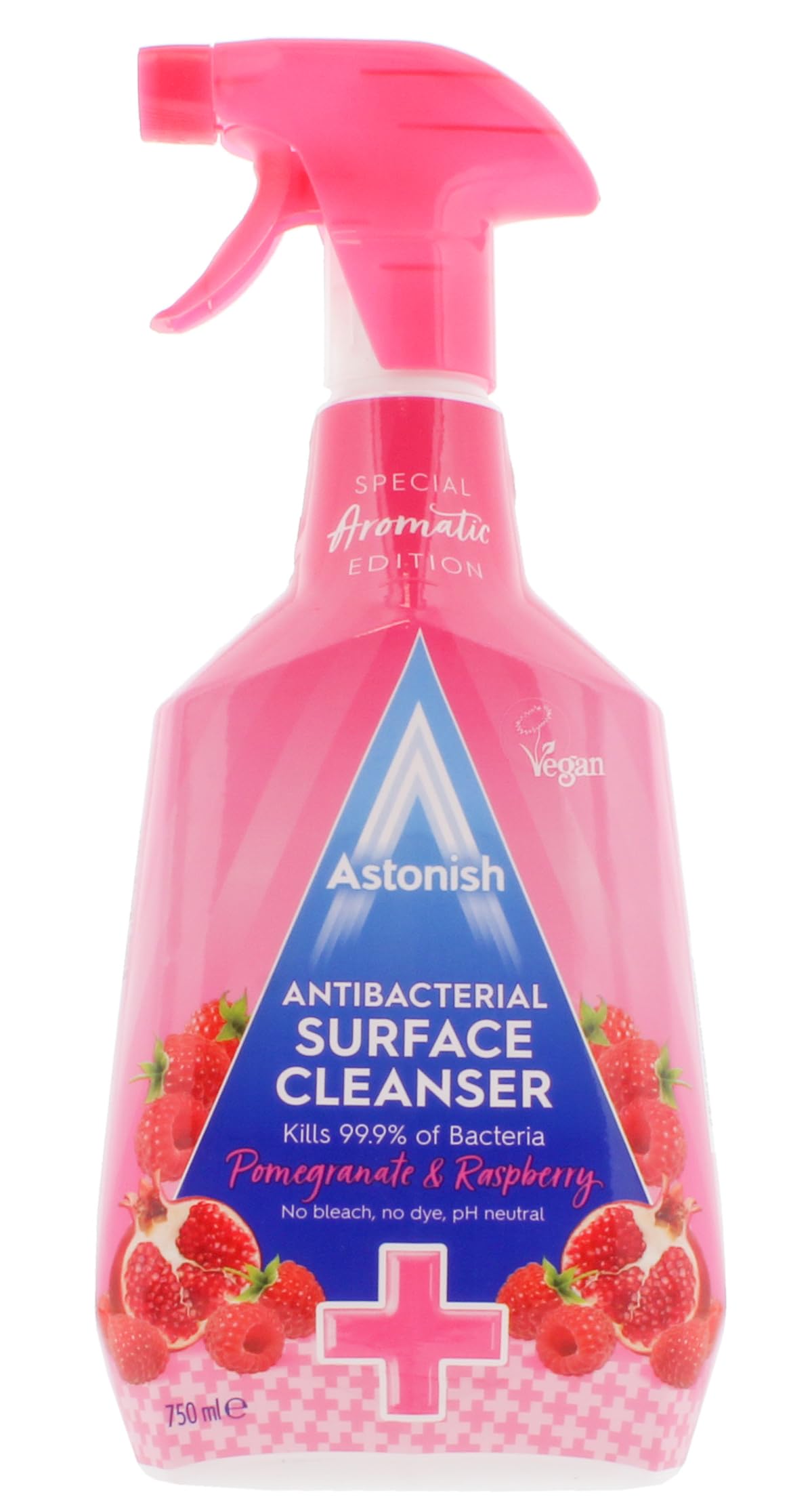 Astonish Special Aromatic Edition Multi-Purpose Anti-Bacterial Surface Cleaner - Kills 99.9% Bacteria | 750ml Spray | Pomegranate & Raspberry Scent