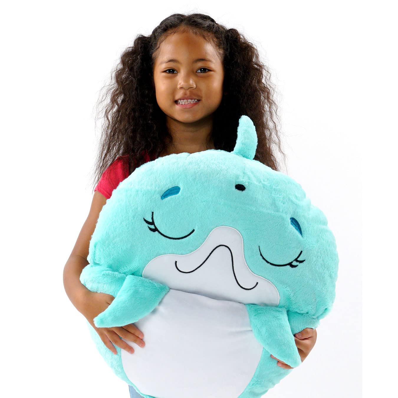 Happy Nappers Kids Sleeping Bag - Disco Dolphin - Plush Toy & Cozy Sleeping Bag for Nap Time  ( Large 7+ yrs) 5