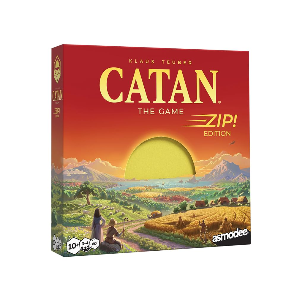 CATAN Zip! Travel Strategy Game | Ages 10+ | 3-4 Players | 1 Hour Playtime