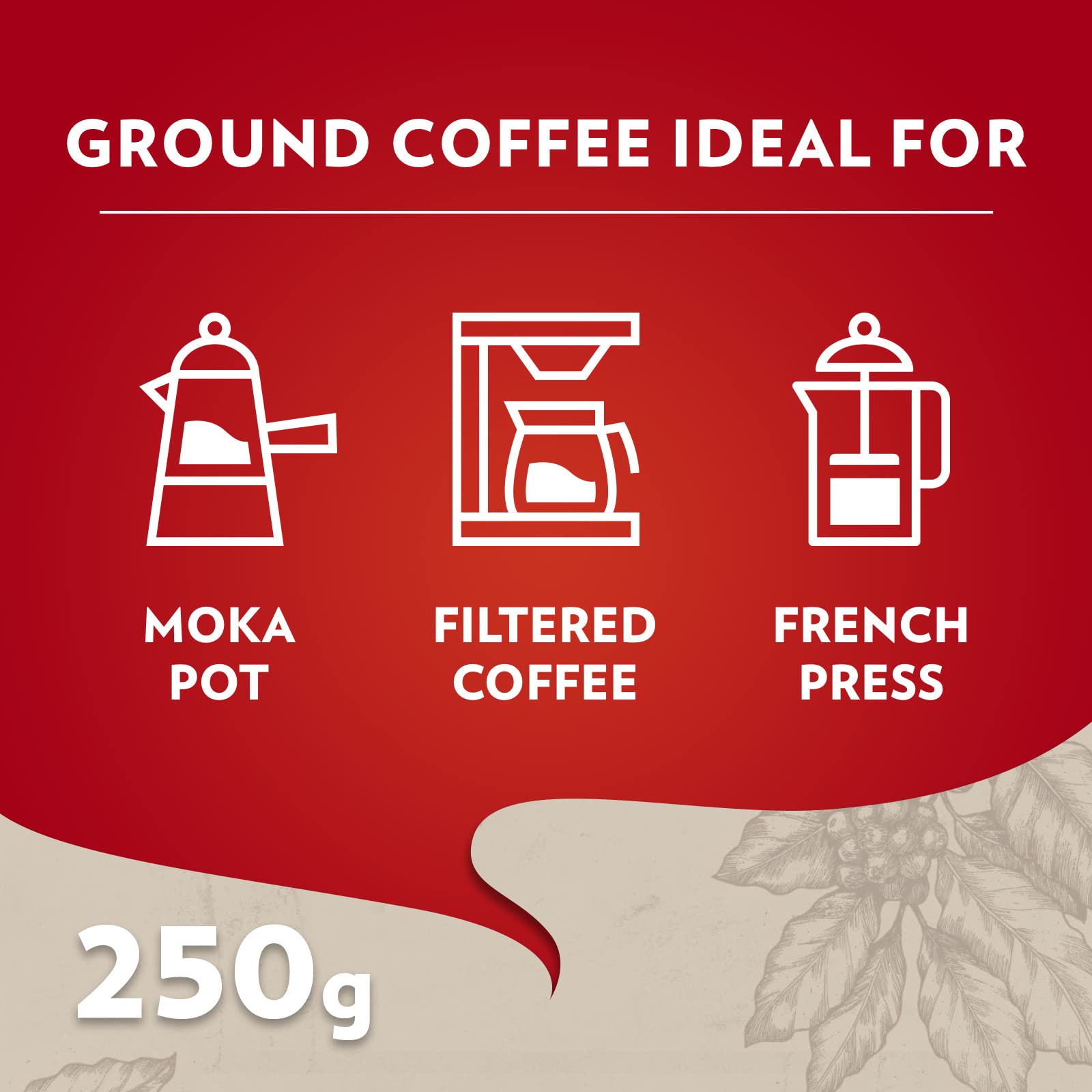 Lavazza Qualità Rossa Ground Coffee - 6 x 250g, Ideal for Moka Pots, French Press & Filter Machines 3