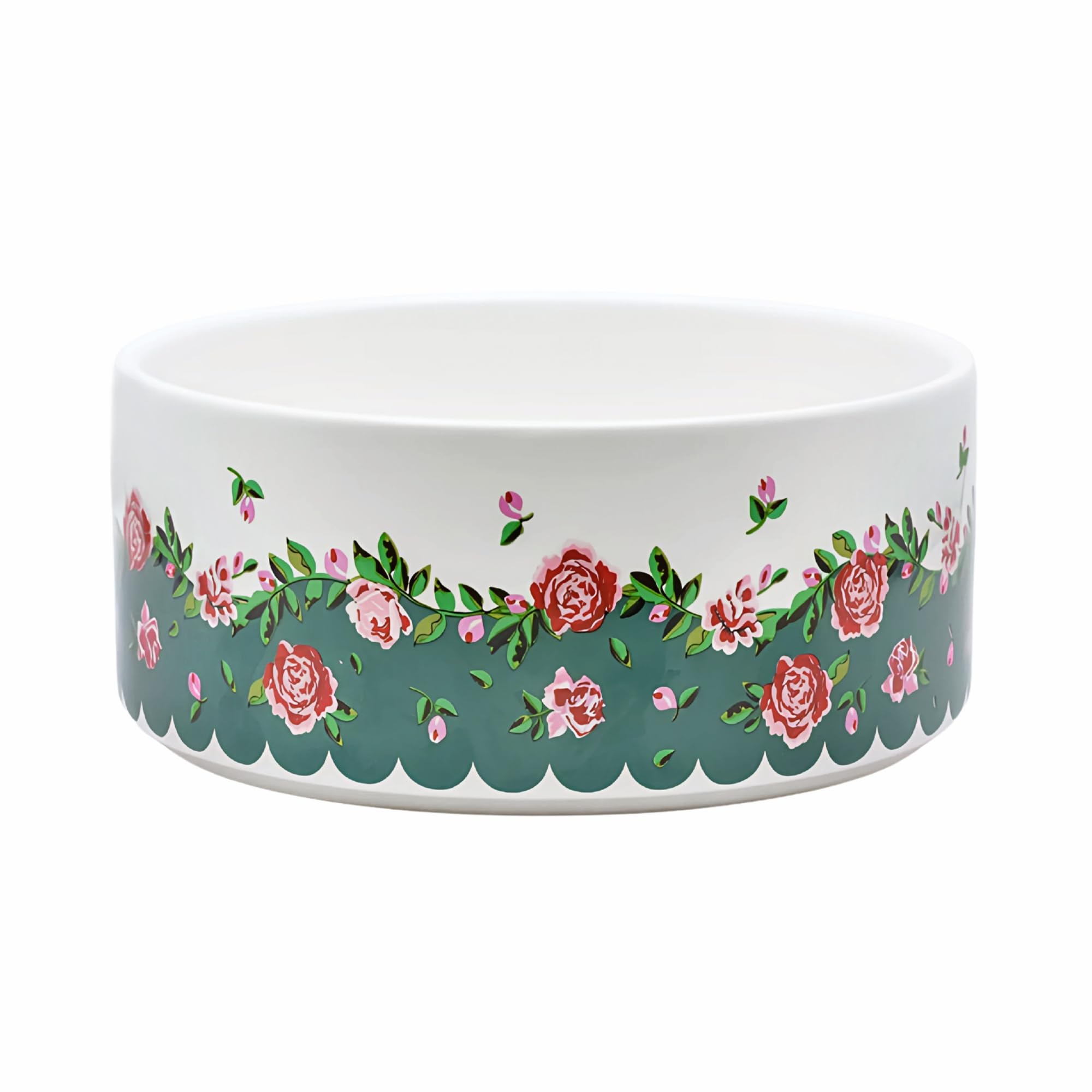 Pet Brands Cath Kidston Ceramic Large Dog Bowl - 1.4L Capacity | Dolly Rose Print