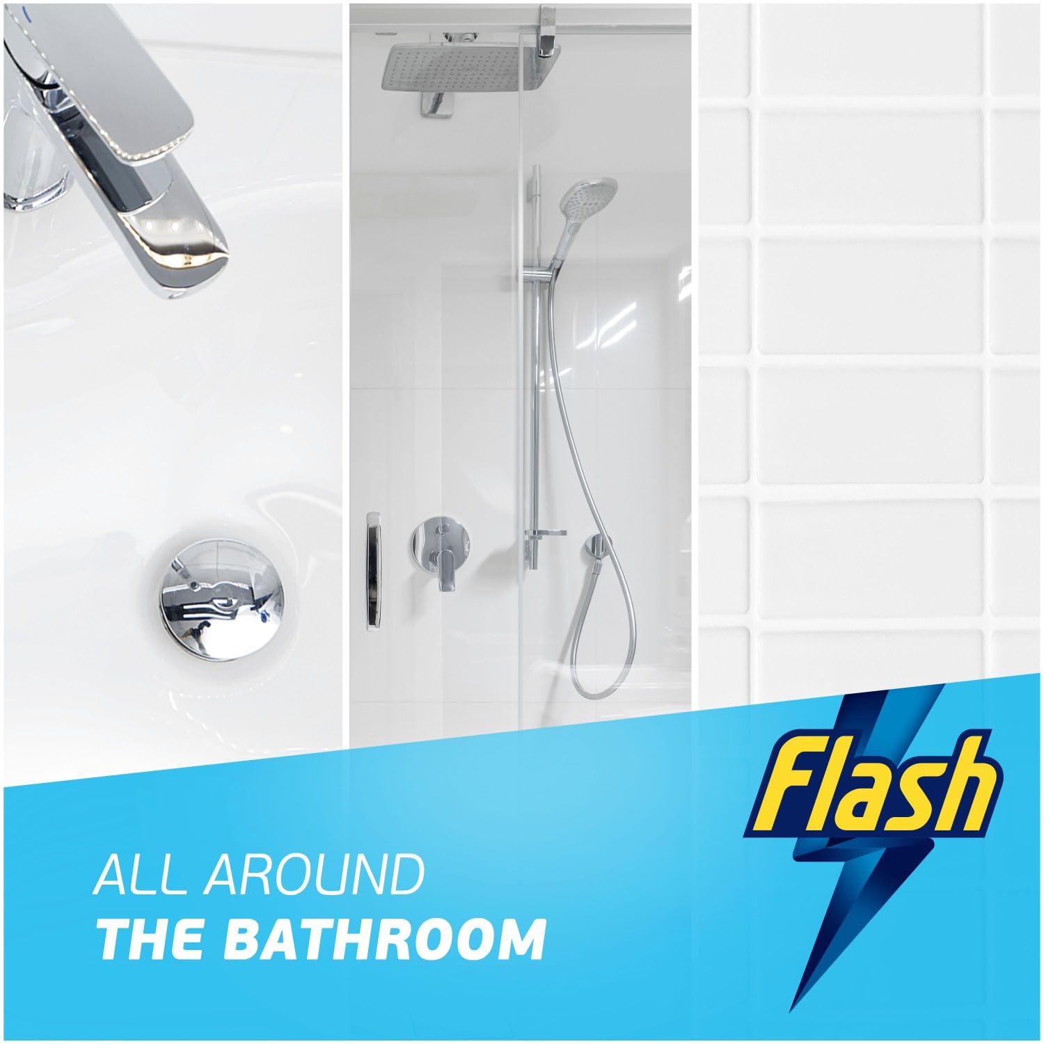 Flash Bathroom Cleaner Spray - Antibacterial, Removes Soap Scum & Water Marks | 800 ml 5