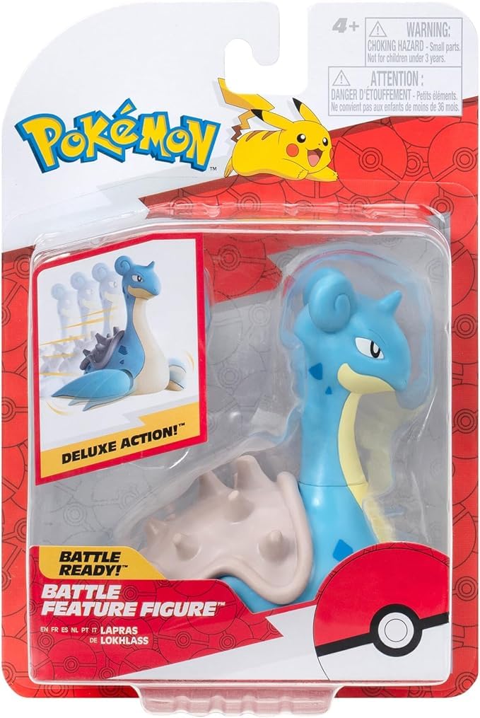 Pokémon Lapras Battle Feature Figure - 4.5-Inch Action Figure | Plastic | Unisex Children 2