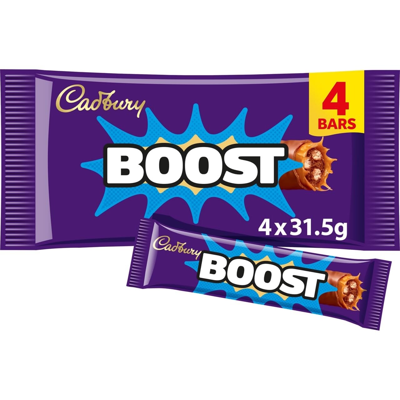 Cadbury Boost Chocolate Bar - 4 Pack (126g Total) 4