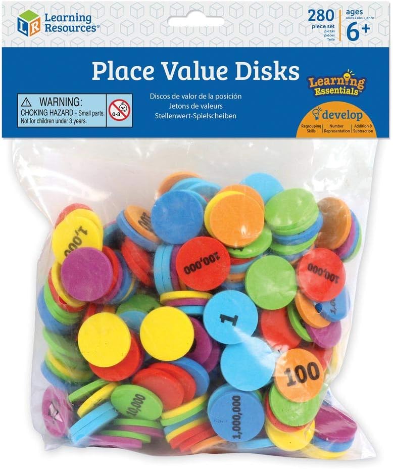 Learning Resources Place Value Disks - Educational Math Manipulative for Ages 4-8 4