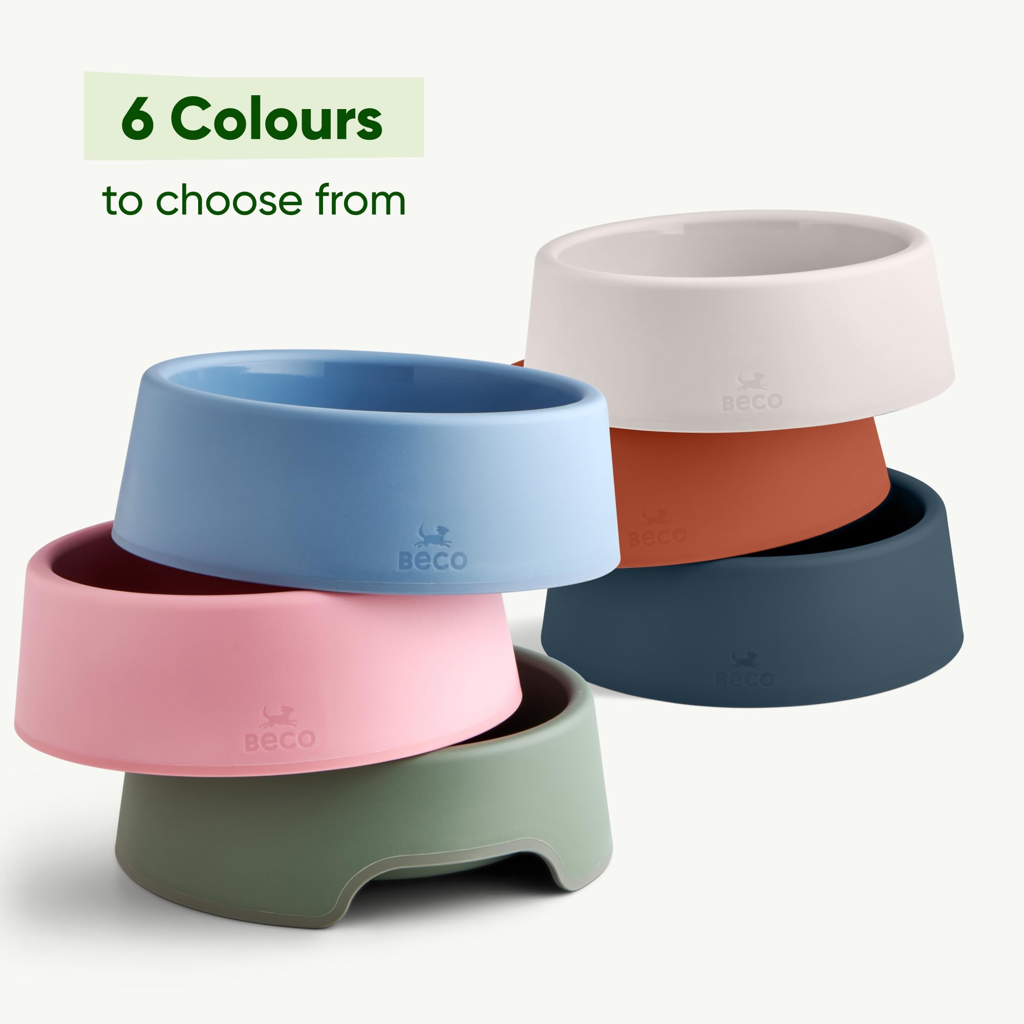 Beco Steady Dog Bowl - Large | Non-Slip, Spill Proof, Recycled Plastic 7
