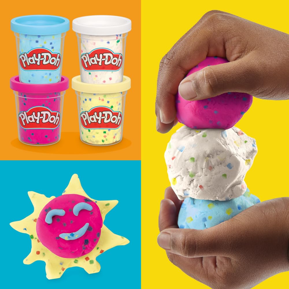 Play-Doh 4 Pack Confetti Compound - Creative Play for Ages 2+ 10