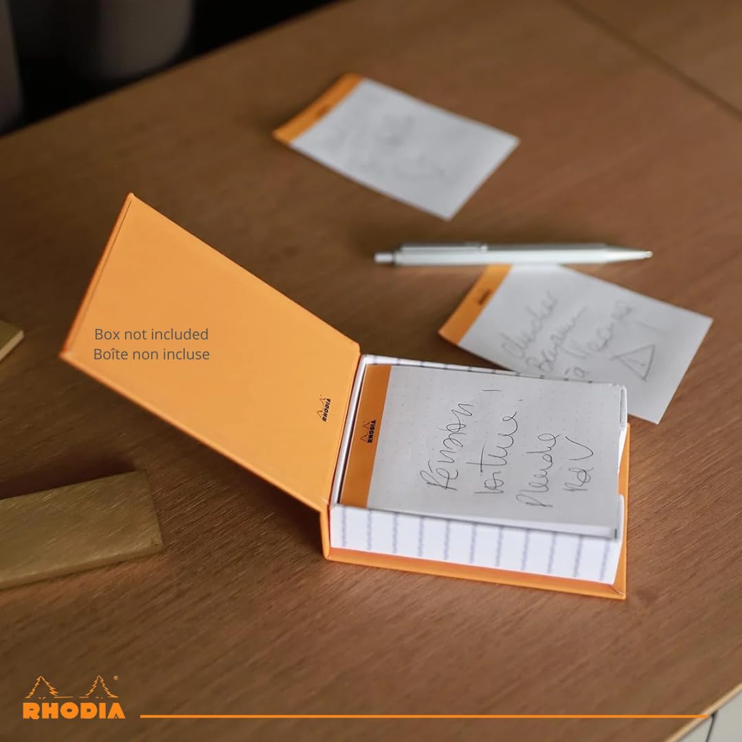 Rhodia Memo Pad N°13 - Orange A6 Dotted | 80g Clairefontaine Paper | 240 Sheets 5